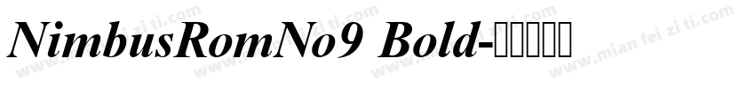 NimbusRomNo9 Bold字体转换